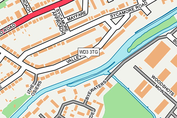 WD3 3TG map - OS OpenMap – Local (Ordnance Survey)