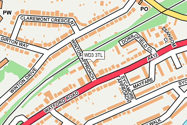 WD3 3TL map - OS OpenMap – Local (Ordnance Survey)