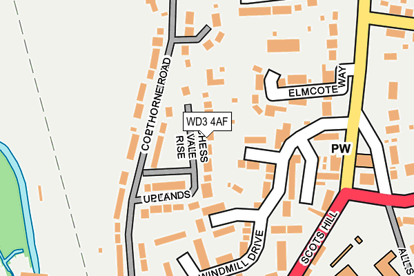 WD3 4AF map - OS OpenMap – Local (Ordnance Survey)