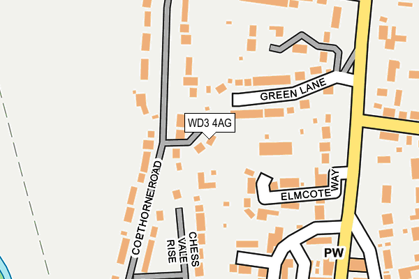 WD3 4AG map - OS OpenMap – Local (Ordnance Survey)