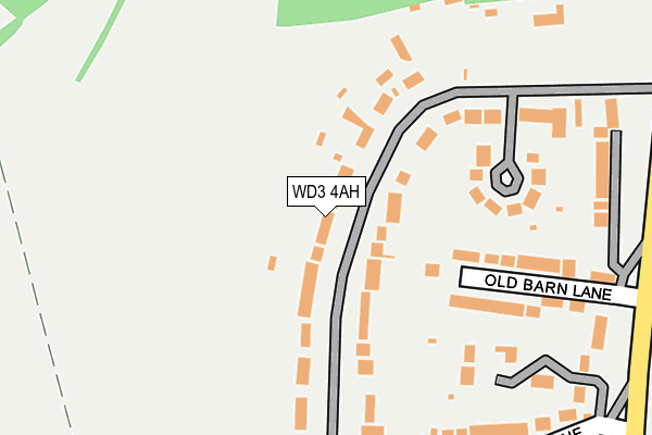 WD3 4AH map - OS OpenMap – Local (Ordnance Survey)