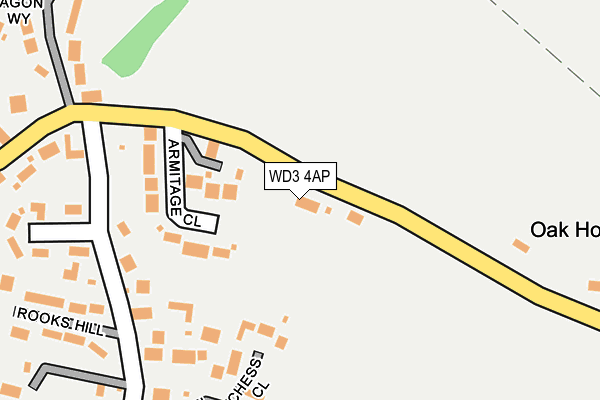 WD3 4AP map - OS OpenMap – Local (Ordnance Survey)
