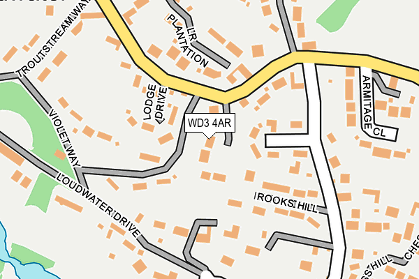 WD3 4AR map - OS OpenMap – Local (Ordnance Survey)