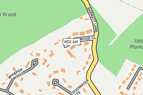 WD3 4AY map - OS OpenMap – Local (Ordnance Survey)