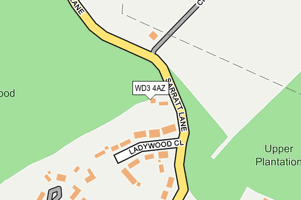 WD3 4AZ map - OS OpenMap – Local (Ordnance Survey)