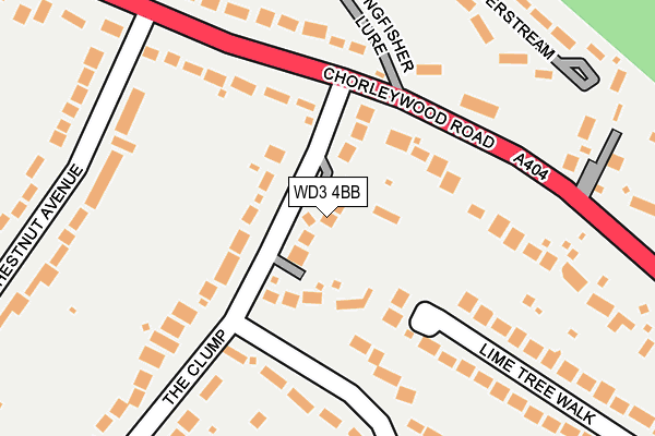 WD3 4BB map - OS OpenMap – Local (Ordnance Survey)