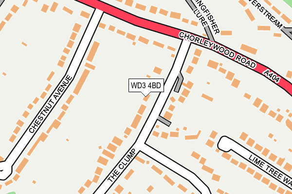 WD3 4BD map - OS OpenMap – Local (Ordnance Survey)