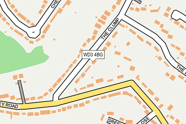 WD3 4BG map - OS OpenMap – Local (Ordnance Survey)