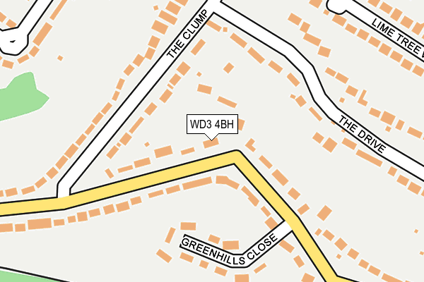 WD3 4BH map - OS OpenMap – Local (Ordnance Survey)