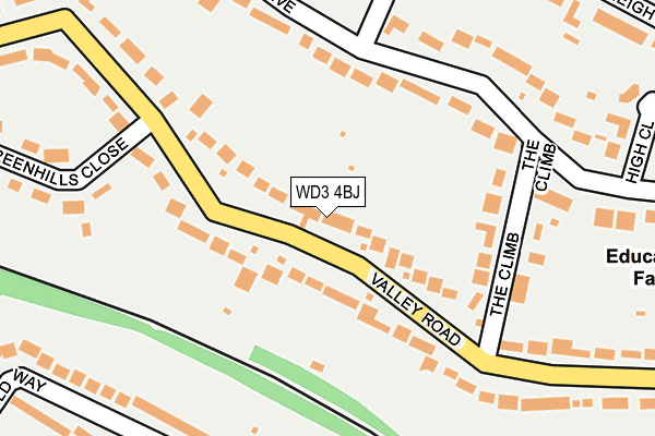 WD3 4BJ map - OS OpenMap – Local (Ordnance Survey)