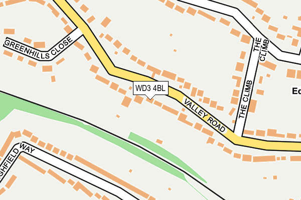 WD3 4BL map - OS OpenMap – Local (Ordnance Survey)