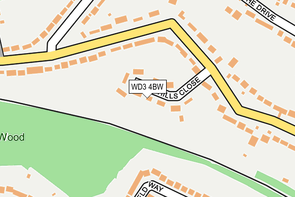 WD3 4BW map - OS OpenMap – Local (Ordnance Survey)