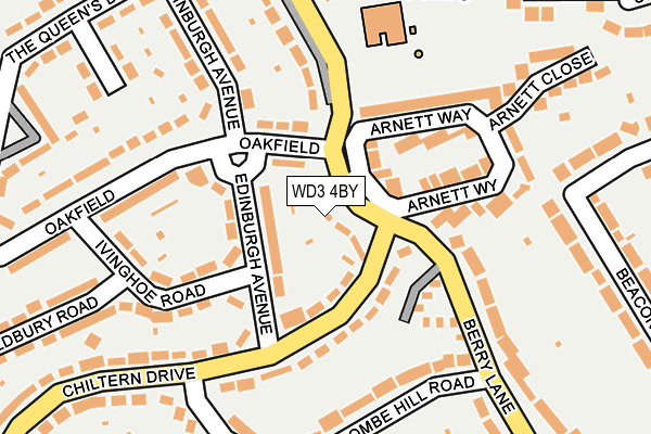 WD3 4BY map - OS OpenMap – Local (Ordnance Survey)