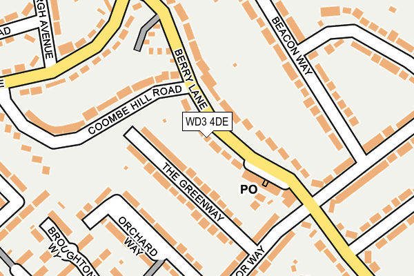 WD3 4DE map - OS OpenMap – Local (Ordnance Survey)