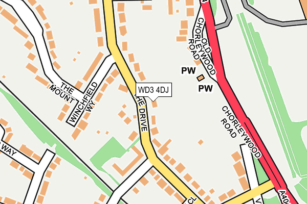 WD3 4DJ map - OS OpenMap – Local (Ordnance Survey)