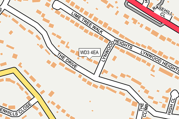 WD3 4EA map - OS OpenMap – Local (Ordnance Survey)