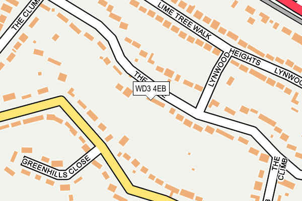 WD3 4EB map - OS OpenMap – Local (Ordnance Survey)