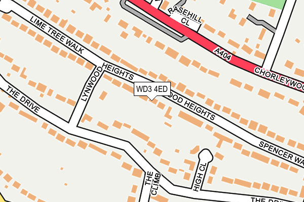 WD3 4ED map - OS OpenMap – Local (Ordnance Survey)