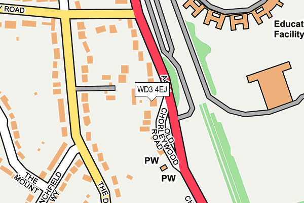 WD3 4EJ map - OS OpenMap – Local (Ordnance Survey)