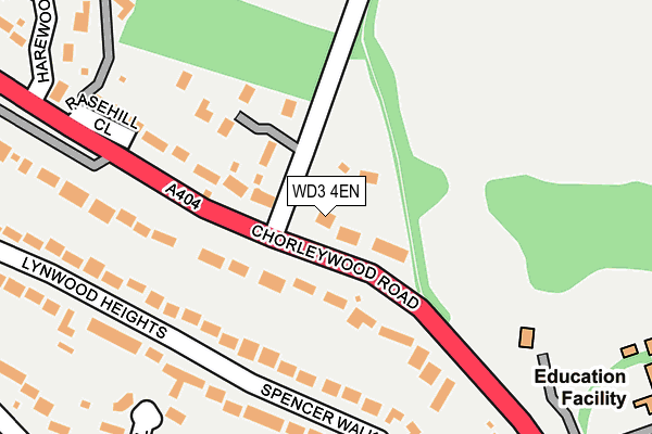 WD3 4EN map - OS OpenMap – Local (Ordnance Survey)