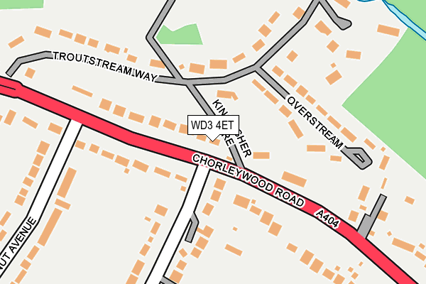 WD3 4ET map - OS OpenMap – Local (Ordnance Survey)