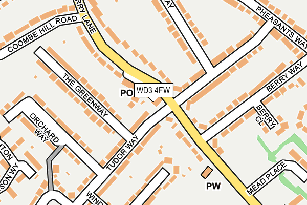 WD3 4FW map - OS OpenMap – Local (Ordnance Survey)