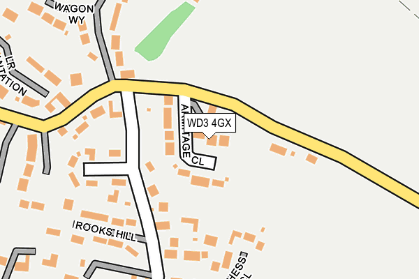 WD3 4GX map - OS OpenMap – Local (Ordnance Survey)