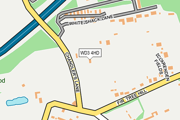 WD3 4HD map - OS OpenMap – Local (Ordnance Survey)