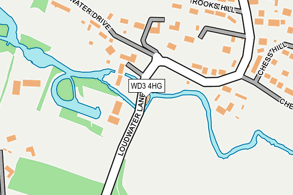 WD3 4HG map - OS OpenMap – Local (Ordnance Survey)