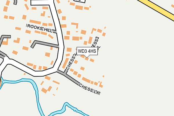 WD3 4HS map - OS OpenMap – Local (Ordnance Survey)