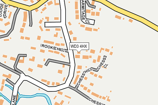 WD3 4HX map - OS OpenMap – Local (Ordnance Survey)