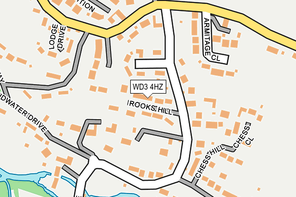 WD3 4HZ map - OS OpenMap – Local (Ordnance Survey)