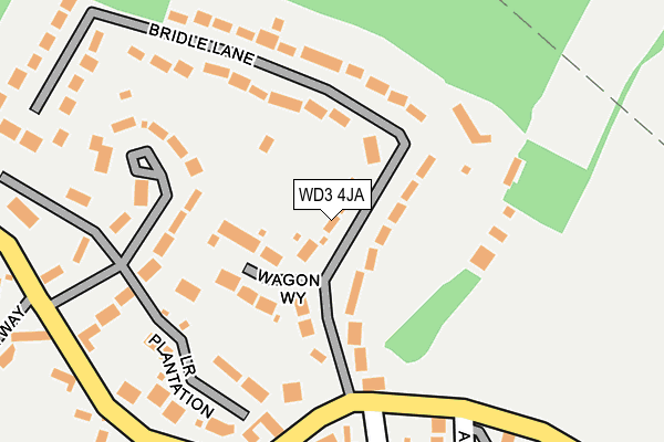 WD3 4JA map - OS OpenMap – Local (Ordnance Survey)