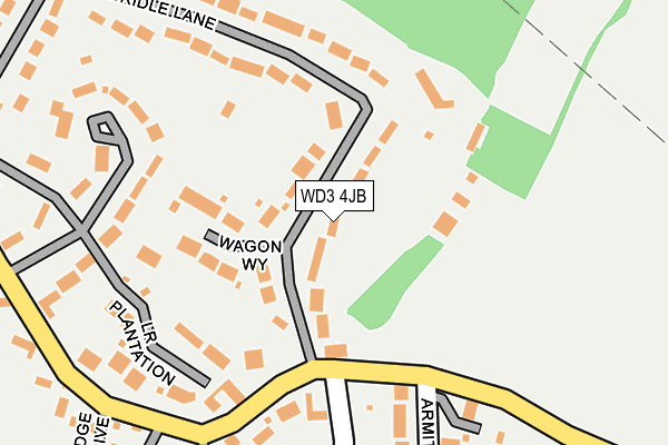 WD3 4JB map - OS OpenMap – Local (Ordnance Survey)