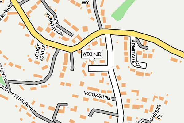 WD3 4JD map - OS OpenMap – Local (Ordnance Survey)