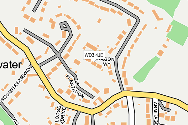 WD3 4JE map - OS OpenMap – Local (Ordnance Survey)