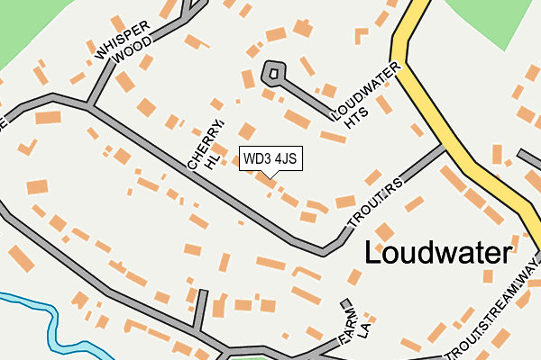 WD3 4JS map - OS OpenMap – Local (Ordnance Survey)