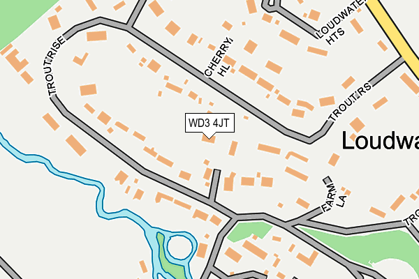 WD3 4JT map - OS OpenMap – Local (Ordnance Survey)