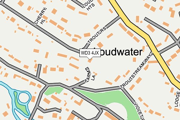 WD3 4JX map - OS OpenMap – Local (Ordnance Survey)