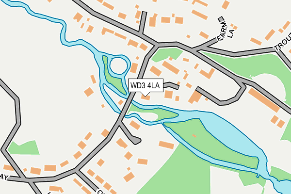 WD3 4LA map - OS OpenMap – Local (Ordnance Survey)