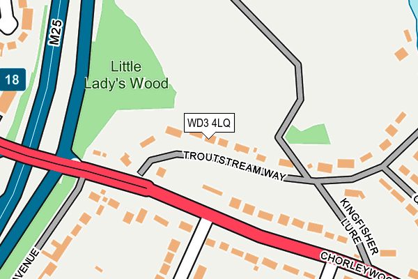 WD3 4LQ map - OS OpenMap – Local (Ordnance Survey)