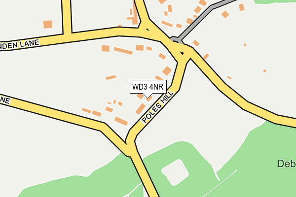 WD3 4NR map - OS OpenMap – Local (Ordnance Survey)