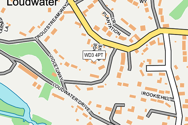 WD3 4PT map - OS OpenMap – Local (Ordnance Survey)