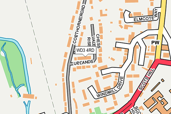 WD3 4RD map - OS OpenMap – Local (Ordnance Survey)