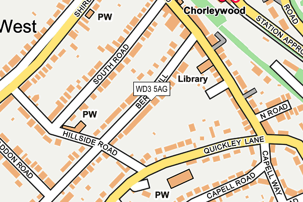 WD3 5AG map - OS OpenMap – Local (Ordnance Survey)