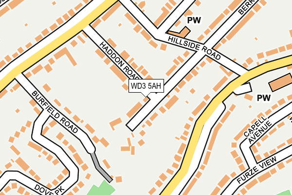 WD3 5AH map - OS OpenMap – Local (Ordnance Survey)