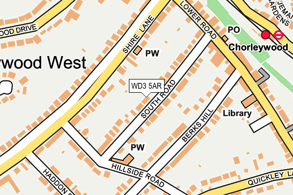 WD3 5AR map - OS OpenMap – Local (Ordnance Survey)