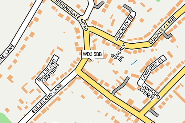 WD3 5BB map - OS OpenMap – Local (Ordnance Survey)