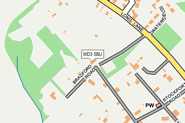 WD3 5BU map - OS OpenMap – Local (Ordnance Survey)