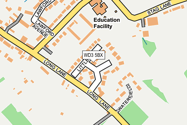 WD3 5BX map - OS OpenMap – Local (Ordnance Survey)